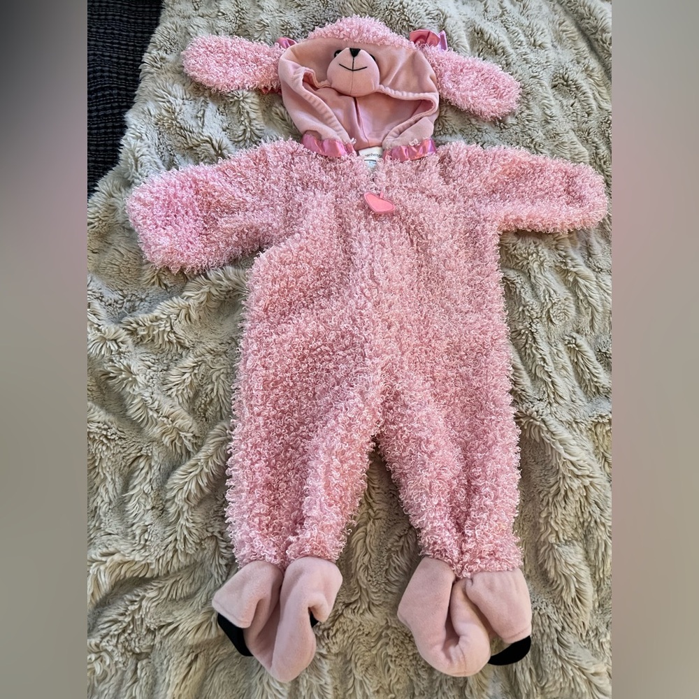 6-9m Pink Poodle Baby Halloween Costume